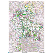 Staffordshire County Map-Paper