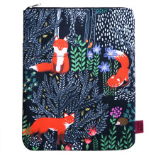 Fox Forest Book Covers with Zipper 11" x 8.5" Fox Gift for Girls