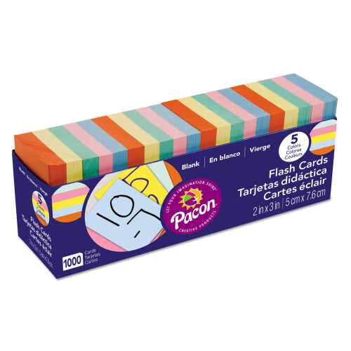 Blank Flash Card Dispenser Boxes, 2w x 3h, Assorted, 1000/Pack, Sold as 1000 Each