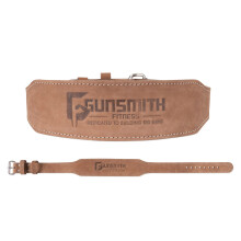 Gunsmith Fitness Weight Lifting Belt ? Shibusa Genuine Leather Handmade Back Support Lifting Belts for Men & Women ? Bodybuilding, Squats &