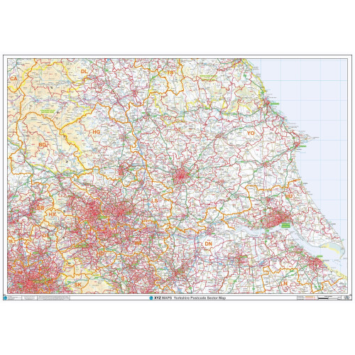 Postcode Sector Map - (S13) - Yorkshire - Wall Map-Paper