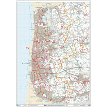 Blackpool - FY- Postcode Wall Map - Paper