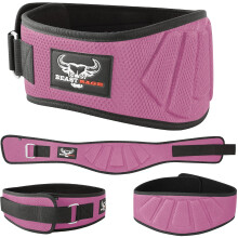 BEAST RAGE Weight Lifting Belt Auto Lock Neoprene Lumbar Support Double Padded Fitness Belt Gym Training for Men Women Curved Grip Big Loads Squats