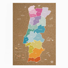 Cork Map of Portugal, Colour, 60x40cm