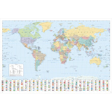 GB eye - HARPER COLLINS Maxi Poster World Map 21 French 91.5 x 61 cm