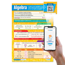 Daydream Education Algebra - Maths Charts - Gloss Paper - 594 mm x 850 mm (A1) - FREE Interactive Quiz - Math Charts for the Classroom - Education