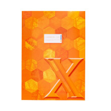 HERMA 20082 Notebook Cover A4 Cardboard Orange, Pack of 10, Refined Notebook Cover with Labelling Field Made of Sturdy and Extra Strong Paper,