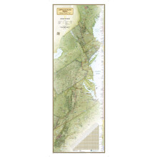 National Geographic Maps: Appalachian Trail Wall Map - Large - 122 x 46 cm - Front Lamination
