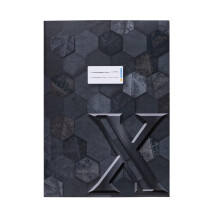 HERMA 20091 Notebook Cover A4 Cardboard Black, Pack of 10, Refined Notebook Cover with Labelling Field Made of Sturdy and Extra Strong Paper, Notebook