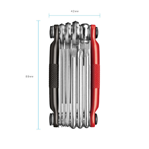 Crankbrothers Multi-10 Bicycle Multi-Tool, Red 1