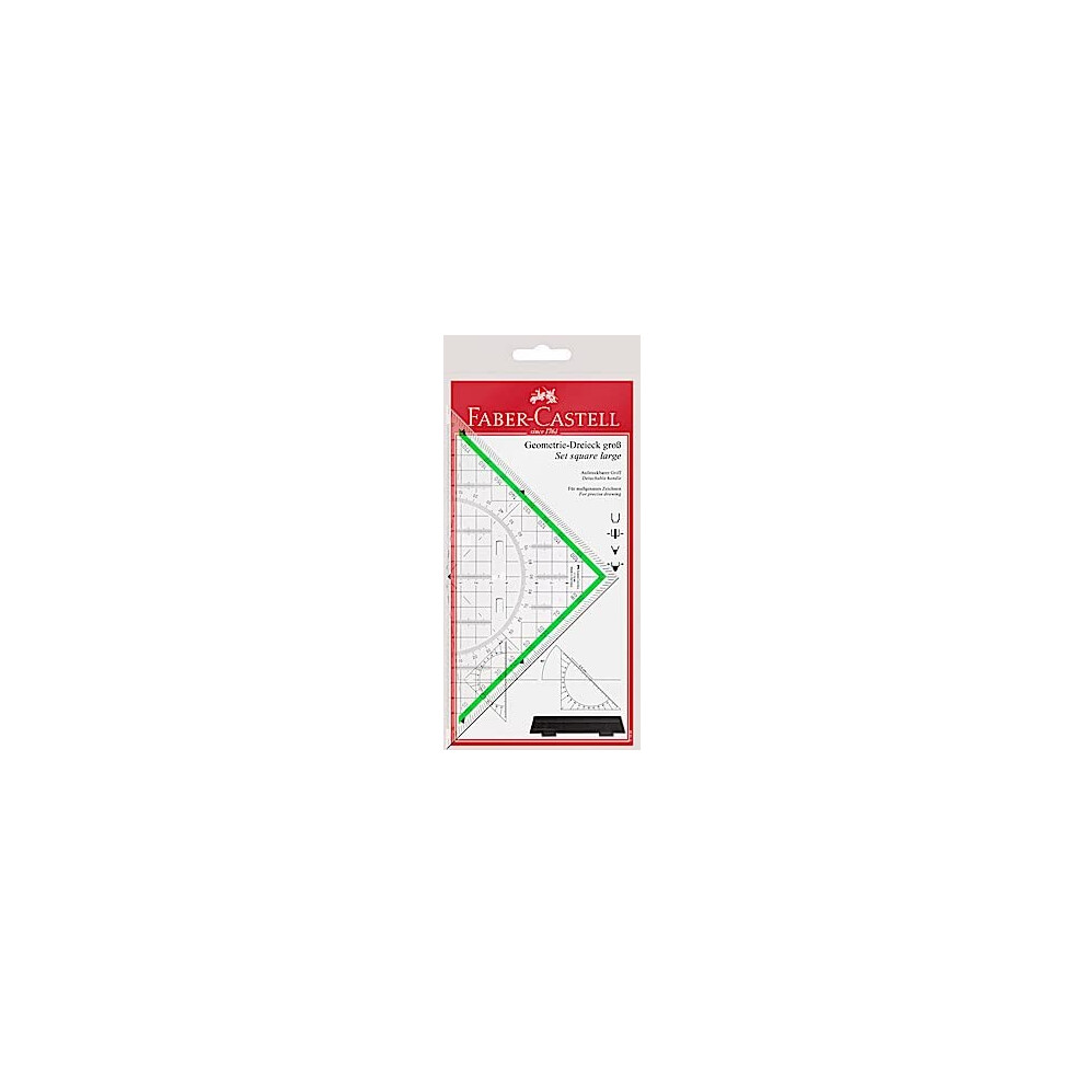 Faber-Castell Faber Castell 177090 ? Set Square With Handle, Large Transparent