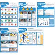 Warehouse Safety Posters - Set of 5 - EXTRA LARGE - A1(850mm x 594mm) - Laminated - Health and Safety Wall Charts by Daydream Education.