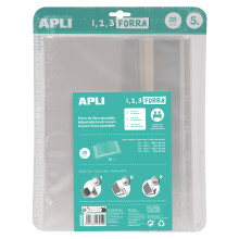 APLI 16955 Book Cover with Adjustable Flap Polypropylene 280mm