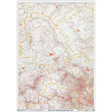 Bradford - BD - Postcode Wall Map - Paper