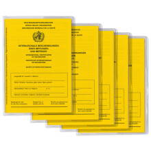 welsberg Set of 5 Vaccination Certificate and 5 x ID Card Covers - Transparent Protective Cover for International Certificate of Vaccination and