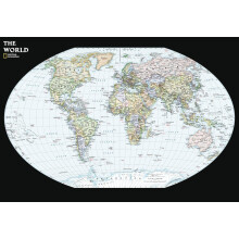 National Geographic Maps: World Contemporary Wall Map - Compact - 23.25 x 16 in - Laminated