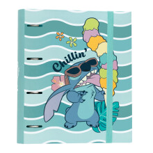 Grupo Erik 4 Ring Binder A4 - Disney Stitch Stationery | 10.6 x 12.6 inches - 27 x 32 cm - A4 Ring Binder Folder, Document Folder | Stitch Gifts,