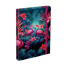 Baagl Notebook Box for School Bags - A4 Folder for Children with Elastic Band and Inner Flaps - Collection Folder, Collection Box with Elastic Band