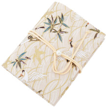CRASPIRE Crane Book Protector Cloth Book Cover Adjustable Beige Book Sleeve Soft Cloth Book Cover Retro for A6 Paperbacks Hardcover Books Classroom