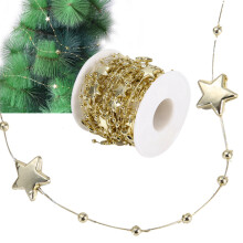 10 Meters Five-Pointed Star Bead Chain - Golden