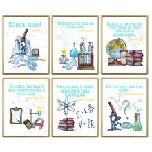 WINDVALE 6 Science Posters for Classroom ? Inspirational and Educational STEM Decor for Elementary and Middle School, Motivational Wall Art for