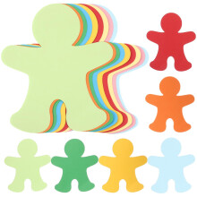 Operitacx 72Pcs Paper Cutout Decorations for Kids Classroom Wall Art - Child Shape Diy Cutouts for Educational Projects Parties and Kindergarten Decor