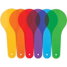 6 Pcs Color Paddles, Color Learning, Transparent Color Paddles, Optics Colors Filter Plate Montessori Educational Science Educational Painting Color