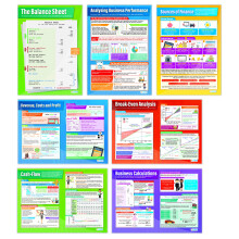 Accounting and Finance Posters - Set of 7 | Business Posters | Gloss Paper measuring 850mm x 594mm (A1) | Business Class Posters | Education Charts by