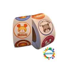 500 Award Stickers for Children in Italian | Motivational Stickers | Animal Award Sticker | Sticker Diameter 25 mm | Motivational Stickers for Parents
