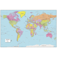 MapSherpa: World Wall Map - Extra Large - 152 x 101 cm - Front Lamination