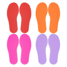 PATIKIL Feet Markers for Classroom, 4 Pairs Plastic Floor Foot Shaped Non Slip Spots Carpet Markers for Education Preschool Children Teacher Supplies,