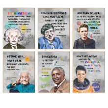 AUNMER Famous Scientists Motivational Wall Art Posters for Classroom Must Have Decor,Celebrity Inspirational Posters Prints for School Office