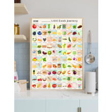 Illustration 100 Foods weaning chart with 100 vivid images perfect for babies weaning onto solid foods or to get toddlers and older boys and girls