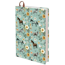 CRASPIRE A5 Horse Book Sleeve Covers Adjustable Fabric Book Sleeve Protector for Paperback 12.4x8.8Inch Books Label Strap Textbook Jackets Book
