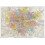 Greater London Authority Boroughs with Postcode Districts Wall Map - 47" x 33.25" Paper 1