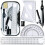 Maths Set, Geometry Compasses Set 8pcs School Protractor Rulers Set Squares for Maths Learning Home Schooling in Carry Case 1