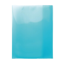 HERMA 19627 Quart Transparent Turquoise Exercise Book Covers Made of Durable, Wipe-Clean & Extra Thick Polypropylene Film, Transparent Notebook Cover