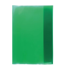 HERMA 19604 Notebook Covers A4 Transparent Green, Pack of 10, Book Covers Made of Durable, Wipe-Clean and Extra Thick Polypropylene Film, Transparent