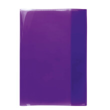 HERMA 19608 Notebook Covers A4 Transparent Purple Pack of 10 Exercise Book Covers Made of Durable, Wipe-Clean & Extra Thick Polypropylene Film,