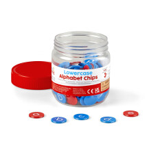 Learning Resources Lowercase Alphabet Counters, Set of 6 x 26 Counters with Consonants & Vowels for Classroom & Home Literacy Learning Activities,