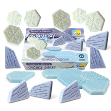 Yellow Door Scenery Stones: Polar Play | Set of 18 Stones | icebergs, ice sheets, deep snow | Small World Pretend Play| Imaginative Play Kids Age 2 3