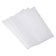 PATIKIL 6.7x9.6 Clear Book Cover, 10 Pcs PP Adjustable Textbook Protector with Adhesive Tape Against Water Oil Dust Scratches for Office Work,