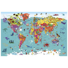Collins Children's World Wall Map - 91 x 61 cm Poster - Folded