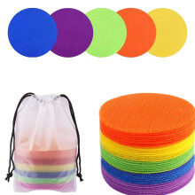 40Pcs Classroom, Carpet Spots for Classroom, Velcro Stickers, Carpet Markers with Storage Bag, 10cm Diameter, 5 Colors, for Teachers, Kids, and
