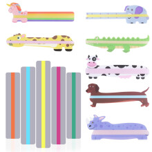 Zocipro 12Pcs Dyslexia Overlays Ruler, 7 Animal Reading Aid with 5 Highlight Strips, Reading Tracking Rulers for Children, Learning Aids, Dyslexia,