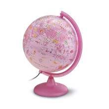 Tecnodidattica Zoo Illuminated Children's Globe - 25 cm, Pink