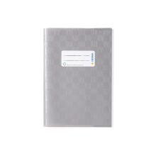 HERMA 7428 Notebook Covers A5 Raffia Grey, Pack of 25, Book Covers with Label & Raffia Structure Made of Durable & Wipe-Clean Polypropylene Film,