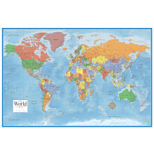 Swiftmaps 92cm x 61cm World Premier Wall Map Mural Poster A1