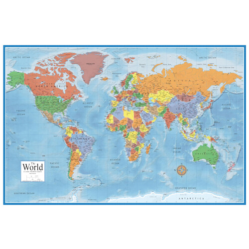 Swiftmaps 92cm x 61cm World Premier Wall Map Mural Poster A1