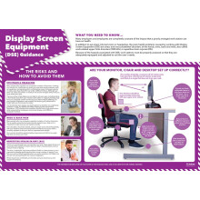 Display Screen Equipment Guidance | Health and Safety Posters | Laminated Gloss Paper 420mm x 594mm (A2) | Health and Safety Office and Commercial